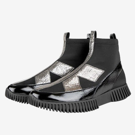 Arche Aveke Silver And Black Pull On Boots