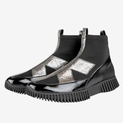 Arche Haveke Silver And Black Pull On Boot