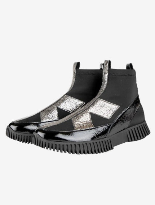 Arche Haveke Silver And Black Pull On Boot