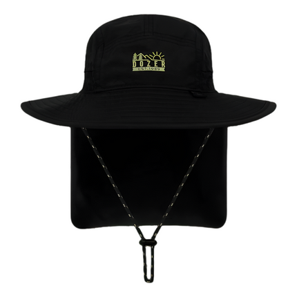 Dozer - Boys Black Bucket Hat with Neck Protection - Barney
