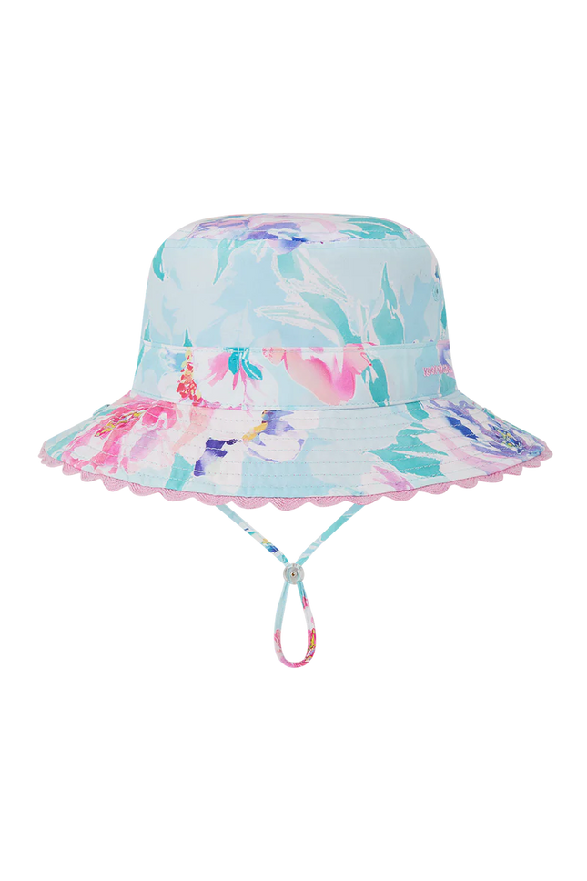 Kooringal Kids Baby Girls Reversible Bucket Hat Blush Mint