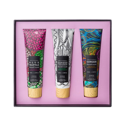 Hand Cream Trio Blue Wattle, Eucalyptus and Ginger