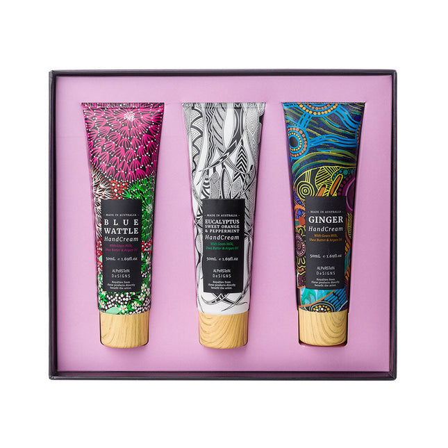 Hand Cream Trio Blue Wattle, Eucalyptus and Ginger