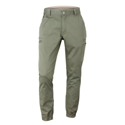 Hammer + Field Workwear Seam Pocketed Stretch Cuffed Pant Stone Green