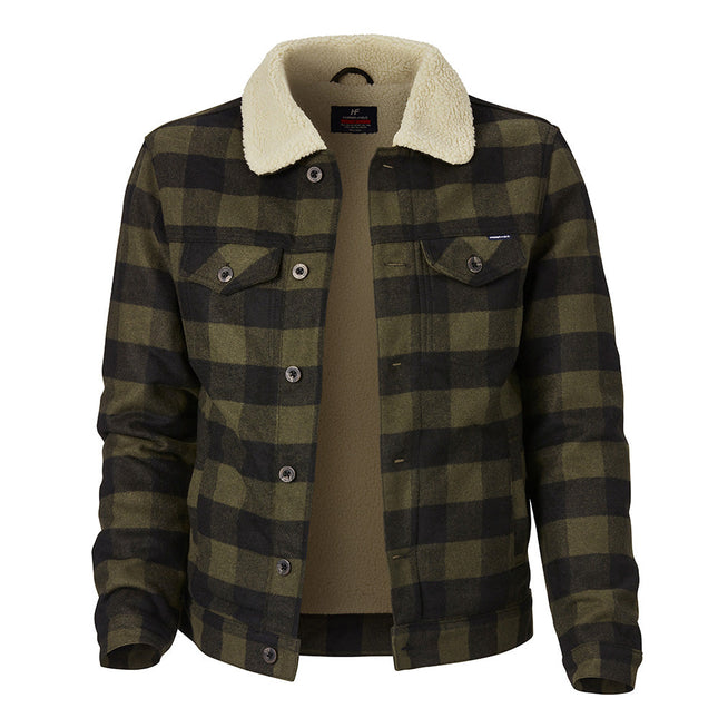 Hammer + Field Yarn Dye Jacket with Sherpa Lining Deep Forest