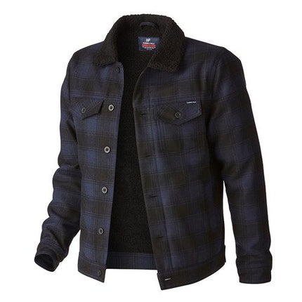 Hammer + Field Yarn Dye Jacket with Sherpa Lining Navy Check