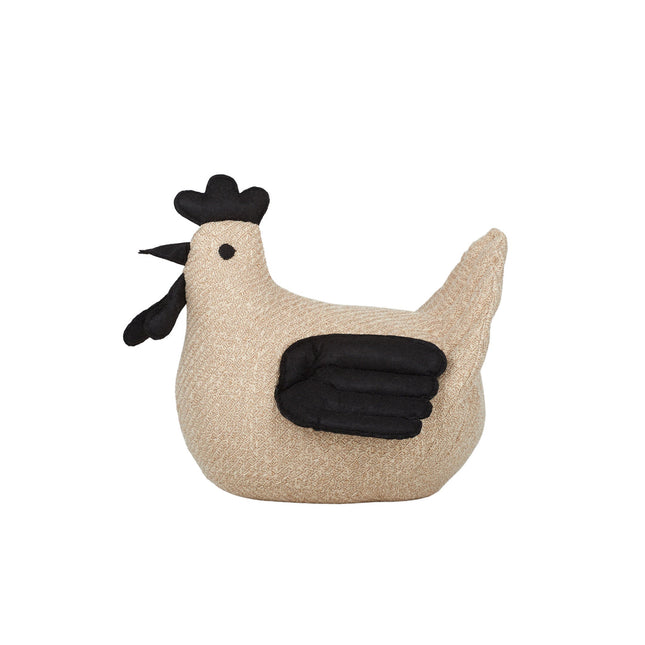 Habitania Schnitz Chicken Door Stop Natural 26X21X23CM