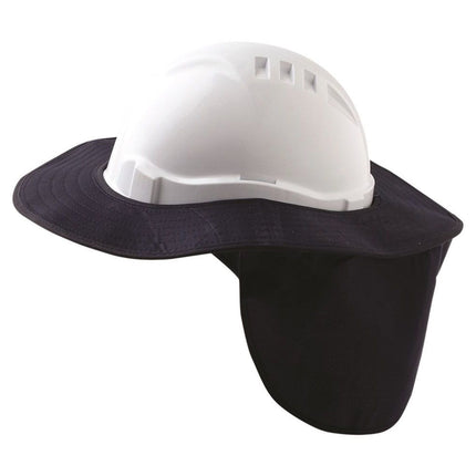 Pro Choice Detachable Hard Hat Brim with Neck Flap Navy One Size Fits All