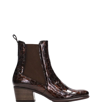 Hispanitas Madiera Hi233119 Brown Alligator Print Leather Cowboy Boot