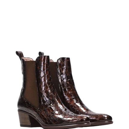 Hispanitas Madiera Hi233119 Brown Alligator Print Leather Cowboy Boot