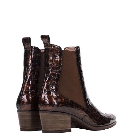 Hispanitas Madiera Hi233119 Brown Alligator Print Leather Cowboy Boot