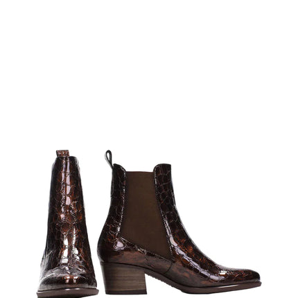 Hispanitas Madiera Hi233119 Brown Alligator Print Leather Cowboy Boot