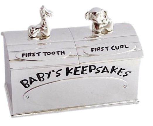 Whitehill Russell Tooth And Curl Box  Silver Plated Animals