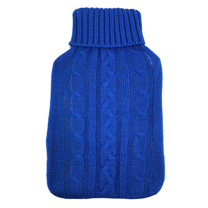 3P Hot Water Bottle Cover Knit Blue