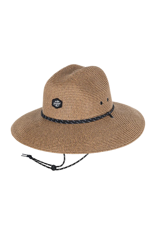 Kooringal Islander Men's Wide Brim Surf Straw Hat Chocolate M/L