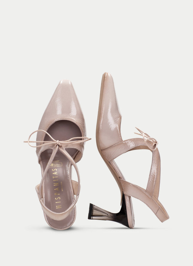 Hispanitas Dalia Cream Patent Heel