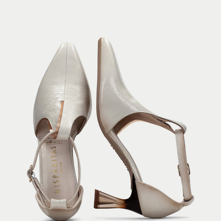 Hispanitas Dalia Cream Patent Leather Heel