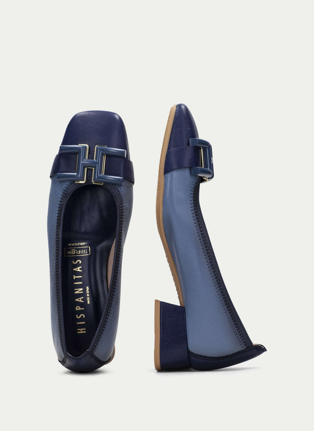 Hispanitas Aruba HV243347 Blue Low Heeled Ballerina