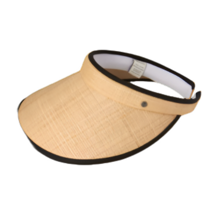 Kooringal Ladies Push On Visor Sandy Natural/Black One Size