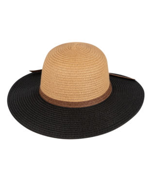 Kooringal Ladies Santa Cruz Wide Brim Hat Two Tone Tea One Size