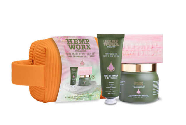 Hemp Worx Pure Indulge Rose Geran Gift Set