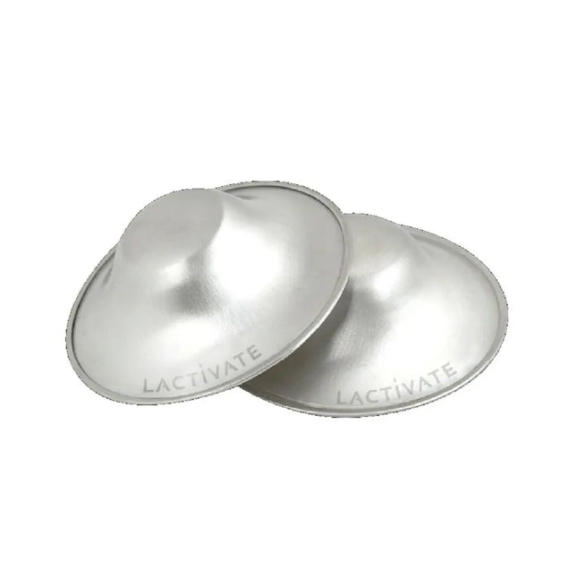Lactivate Silver Nursing Cups For Breastfeeding Nipple Relief L/Xl