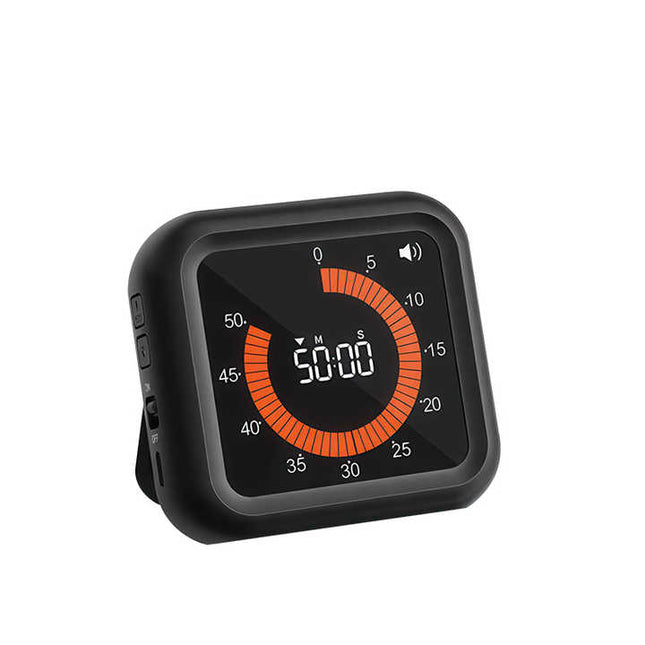 Rechargeable Digital Timer 11H59M LED Countdown Clock - Black