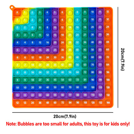 Silicone Multiplication Board Game 12x12 Fun Math Learning Fidget Toy