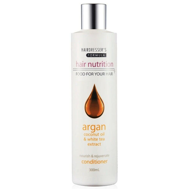 Hairdresser's Formula Hair Nutrition Argan Conditioner with Coconut Oil & White Tea Extract 300mL - OhYouLuckyDuck.com.au