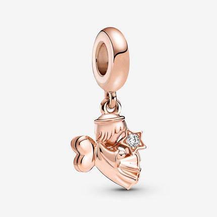 Pandora Heart Winged Angel Dangle Charm - OhYouLuckyDuck.com.au