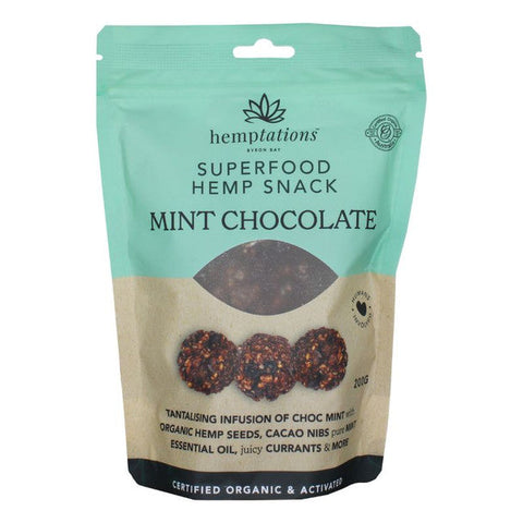 2Die4 Live Foods Hemptations Mint Chocolate 200g