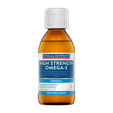 Ethical Nutrients HI-Strength Liquid Fish Oil Fruit 170ML - OhYouLuckyDuck.com.au