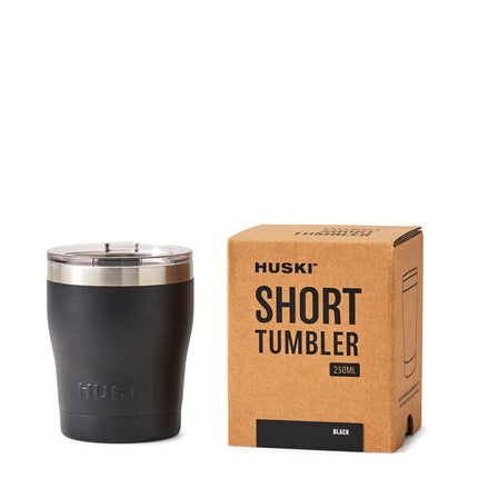 Huski Short Tumbler 2.0 Black Insulated Drinkware 300ML