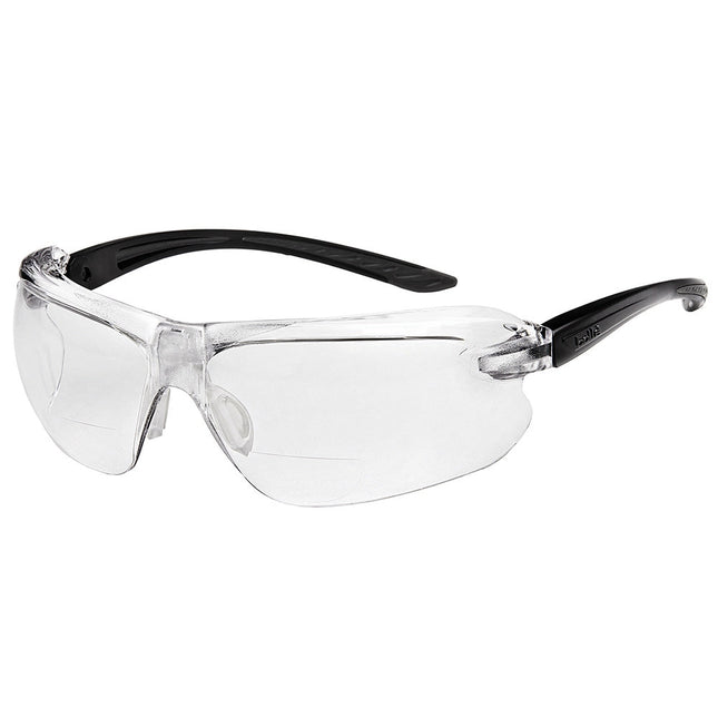Bolle Iri-s Diopter Safety Glasses Black Frame Clear Lens IRIDPSI2 OS