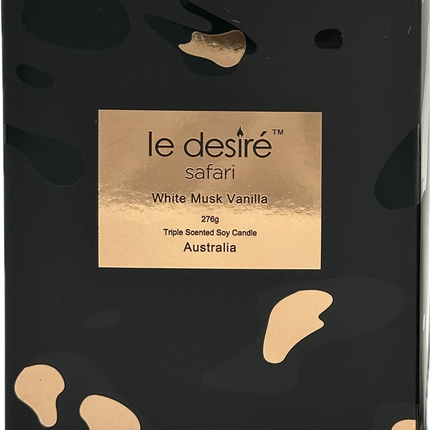 Le Desire Safari Soy Candle Coconut Macaroon Scented Home Fragrance 250G