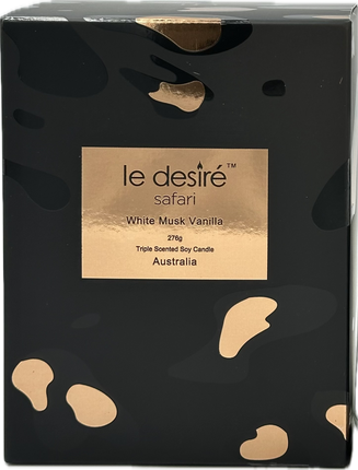 Le Desire Safari Soy Candle Coconut Macaroon Scented Home Fragrance 250G
