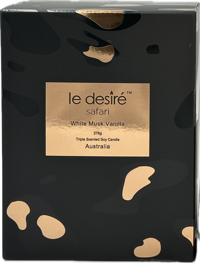 Le Desire Safari Soy Candle Coconut Macaroon Scented Home Fragrance 250G