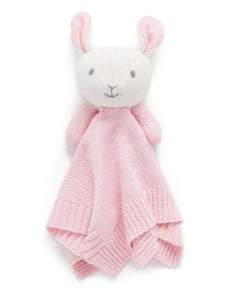 Purebaby Knitted Bunny Comforter Pink