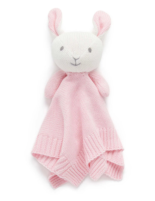 Purebaby Knitted Bunny Comforter Pink