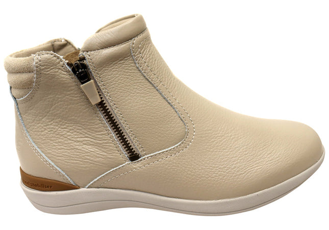 Homyped Glee Padded Top Leather Shoes Taupe