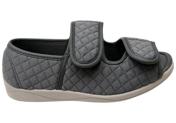 Homyped Anika Women's Comfort Slippers Dark Grey Size 9
