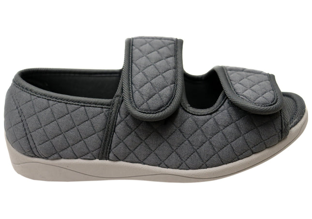 Homyped Anika Women's Comfort Slippers Dark Grey Size 9