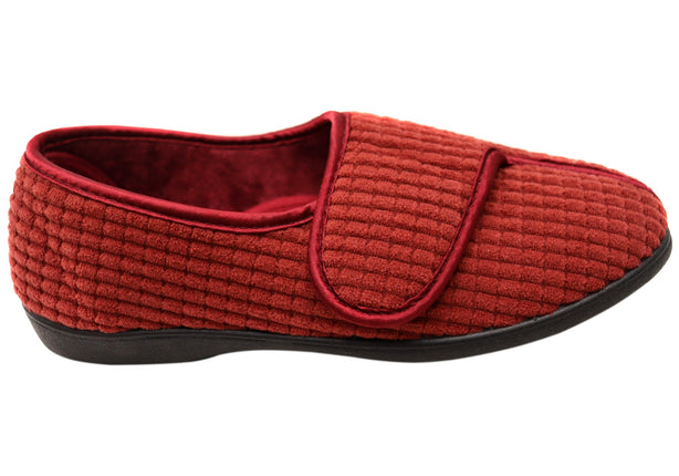 Homyped Skyla Womens Orthopedic Slippers Rose Red Size 10