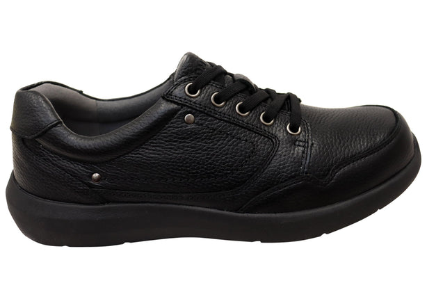 Homyped Samuel Lace Up Mens Leather Supportive Extra Extra Wide Shoes