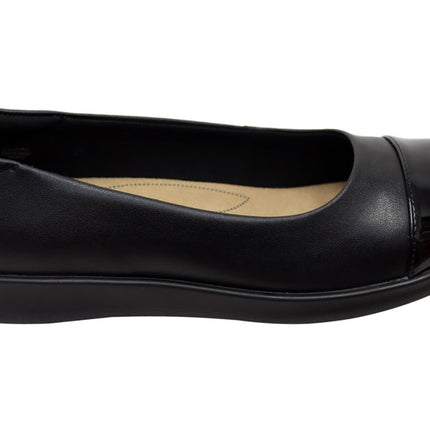 Homyped Scope Ballet Womens Comfortable Leather Shoes Black