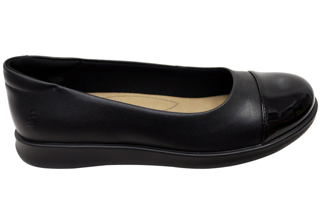 Homyped Scope Ballet Womens Comfortable Leather Shoes Black