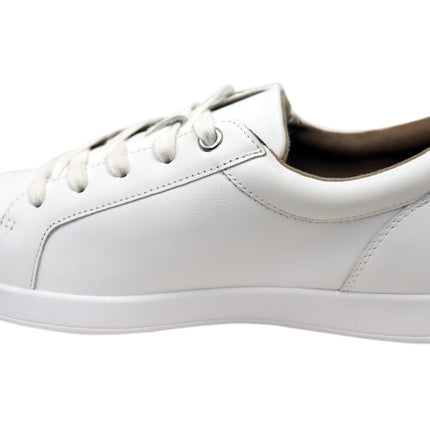 Homyped Lotti Zip Lace Up Sneaker in White Size 6