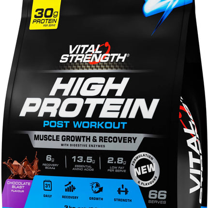 Vital Strength High Protein Powder Chocolate 3KG