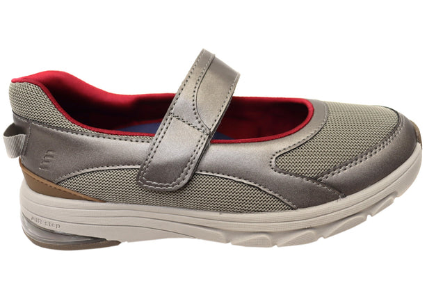 Homyped Airstep Mary Jane Shoes in Pewter Size 6