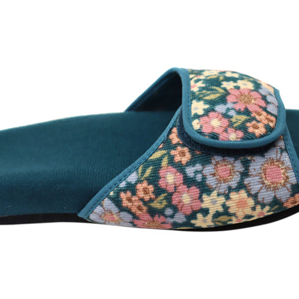 Homyped Snug 2 Womens Supportive Comfortable Open Toe Slippers Teal Size 8
